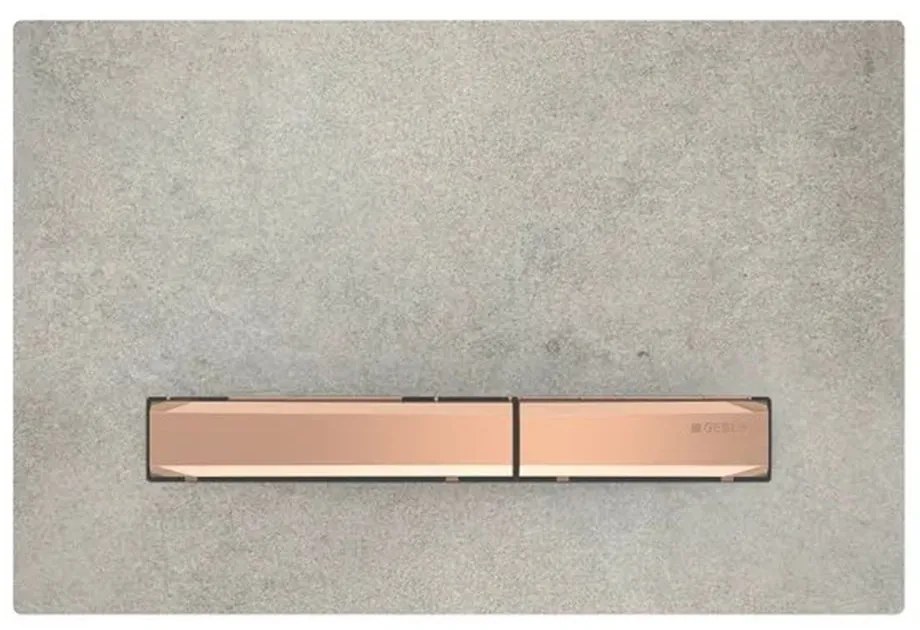 Clapeta de actionare pentru 2 volume de spalare, decor beton roz auriu Beton detalii rose/gold