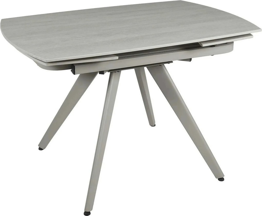 Masa extensibila VIGO, grej cu efect de piatra, ceramica/metal, 120/18
