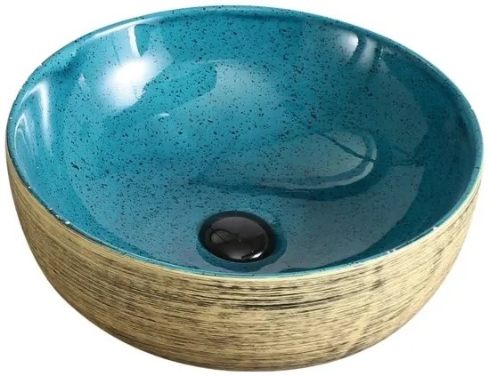 Lavoar Aplicat Luxury Line 41.5CM – Golden Turquoise HY8069D40