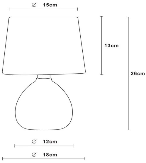 Lucide 47506/81/43 - Lampă de masă RAMZI 1xE14/40W/230V v.26cm