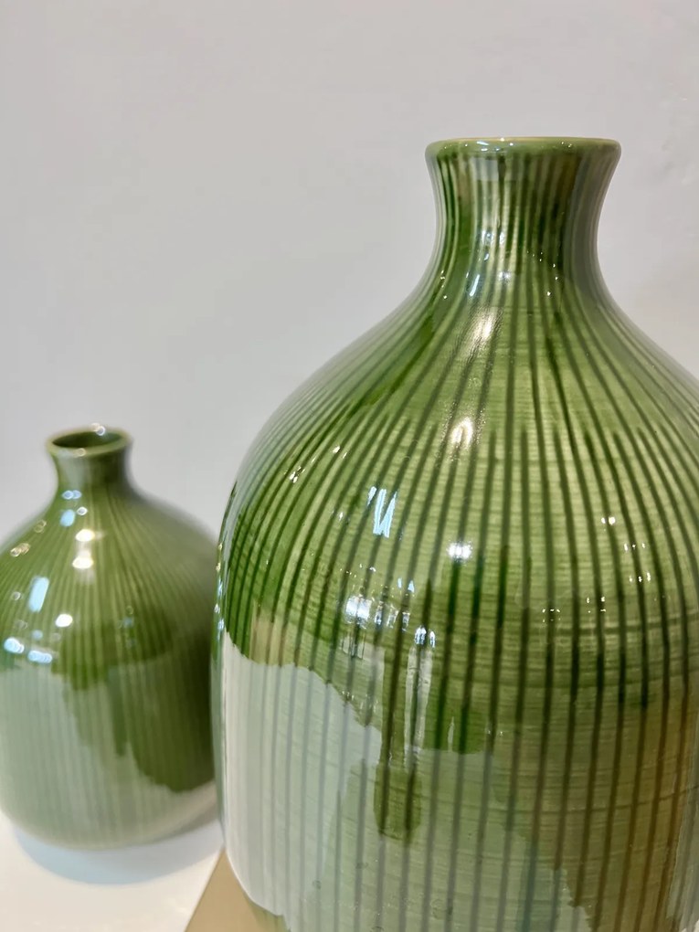 Set 48 Vaze Verzi Infinity Green (striatii 25 cm)