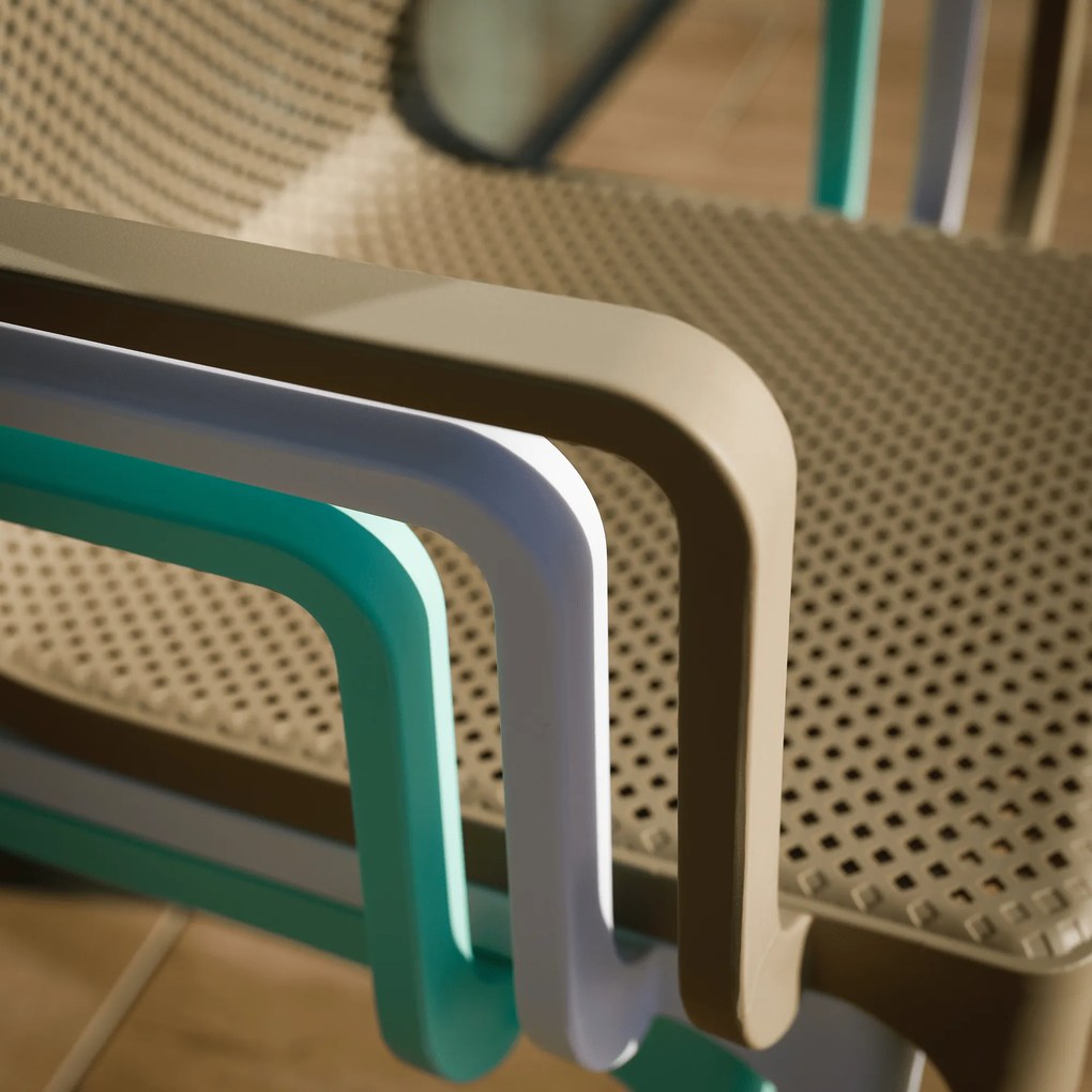 Scaun stivuibil, gri-maro / plastic, FRENIA