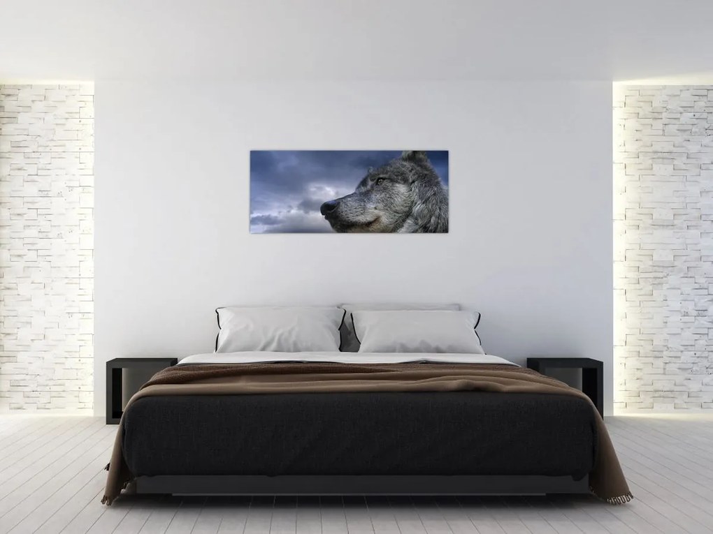 Tablou - Cap de lup (120x50 cm)