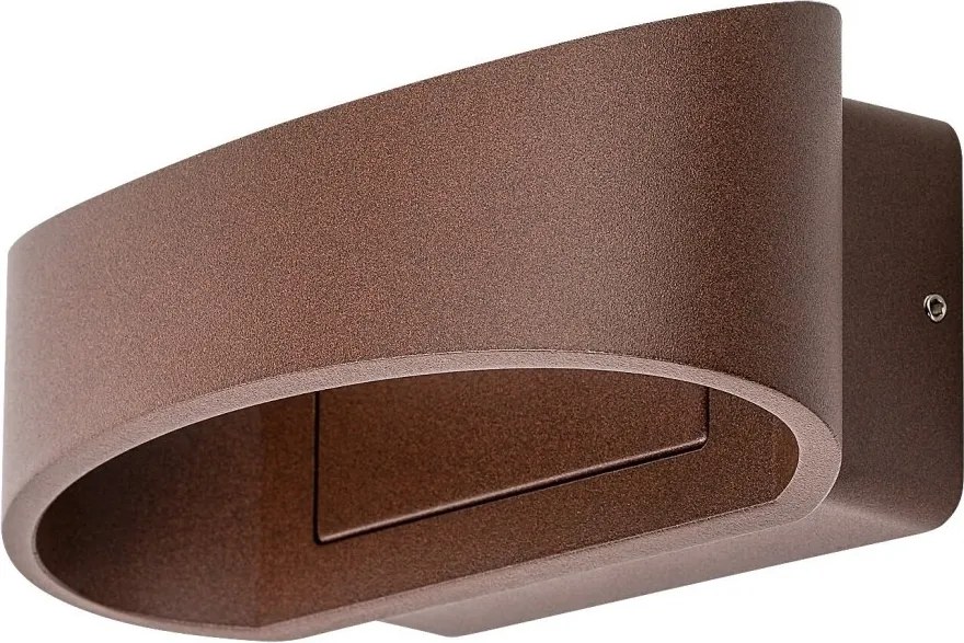 Aplica LED perete exterior IP54 Gerla maro