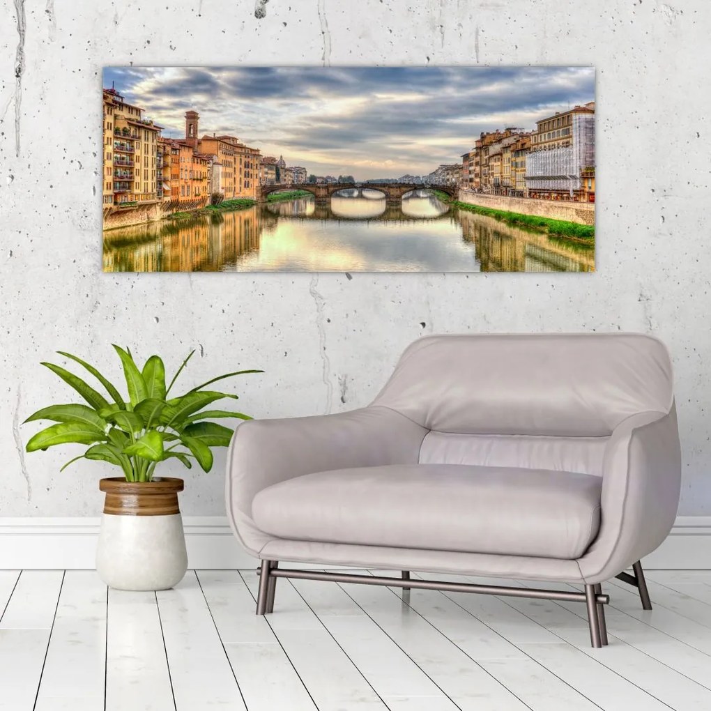 Tablou - Pod peste râu (120x50 cm)
