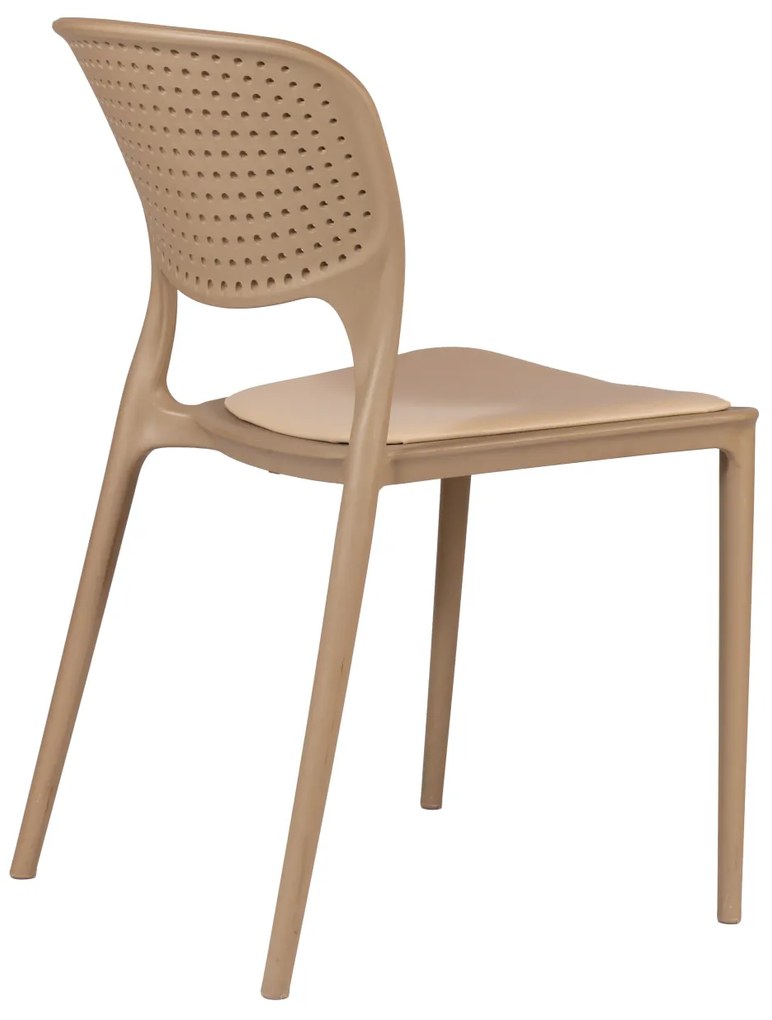 TODO Bej (Cappuccino) cu pernă bej - SCAUN MODERN PENTRU BUCĂTĂRII, GRĂDINI, CAMERE DE CAFEA (FIXE)
