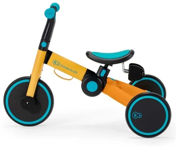 KINDERKRAFT 3în1 tricicletă pentru copii 4TRIKE galben/turcoaz
