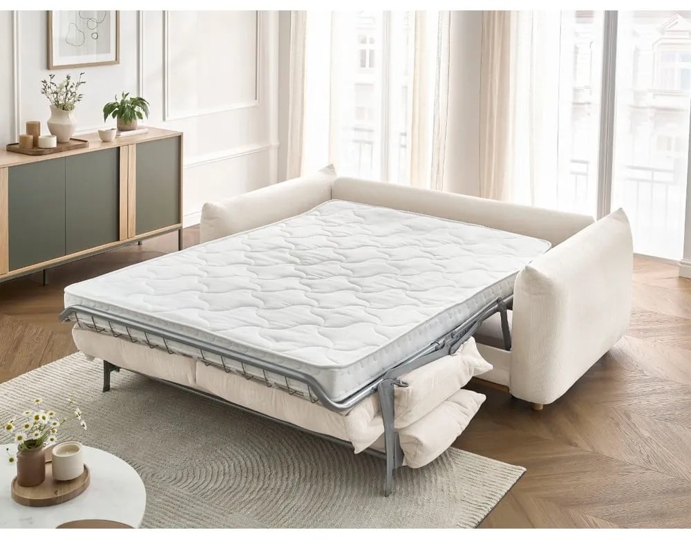 Canapea crem extensibilă 234 cm Ernest – Bobochic Paris