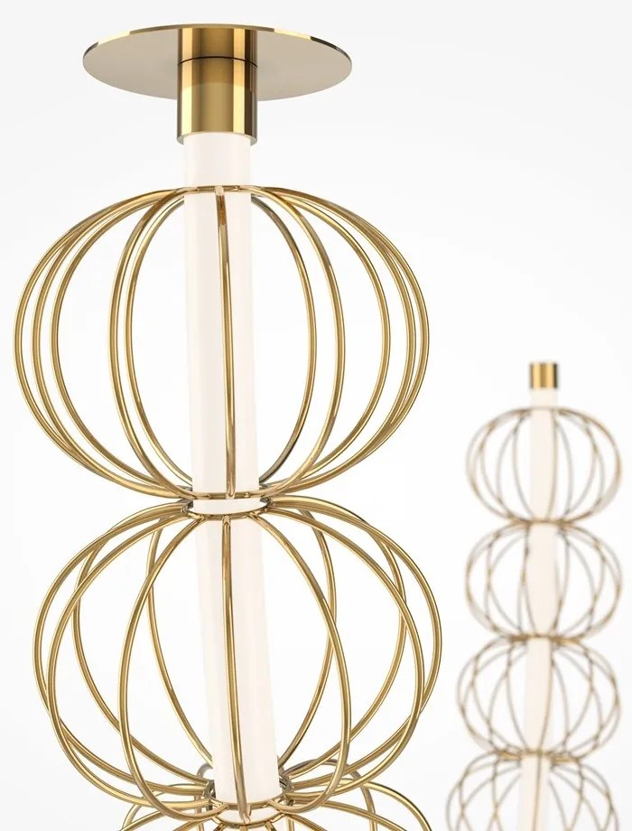 Lustra LED suspendata design decorativ Golden Cage