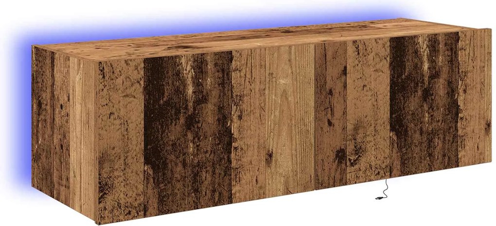 vidaXL Dulap TV de perete Pe perete 2 pcs Lemn Vechi 100 x 35 x 31 cm