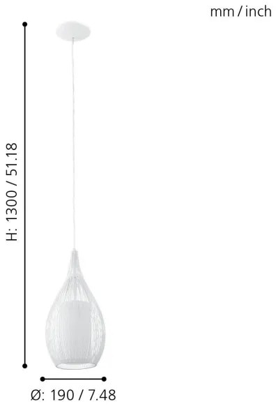 Lustră Eglo 92251 RAZONI 1xE27/60W/230V