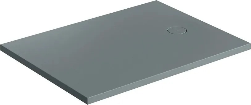 Cadita de dus compozit Omnires AquaRock M+ dreptunghiulara gri cenusa mat 90x120 cm