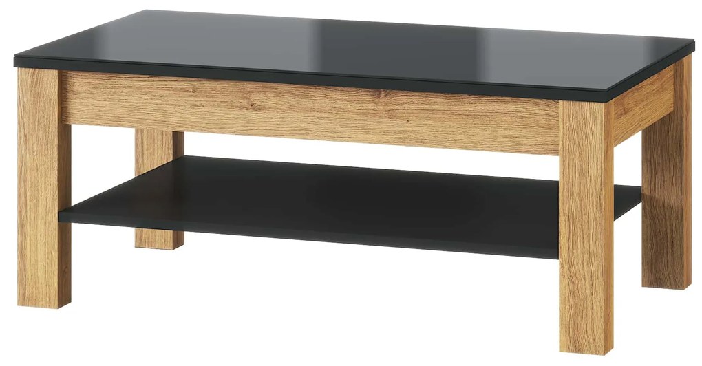 Masă de cafea Kogro 41 (stejar camargue + negru mat). 1068158