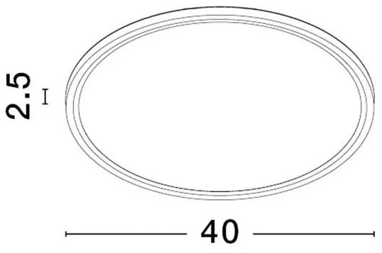 Plafoniera LED design slim DIXIE 40cm