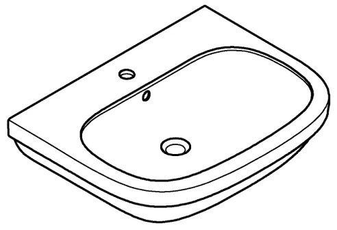 GROHE 39323000 - Lavoar EURO CERAMIC 650 × 514 mm, ceramică/alb