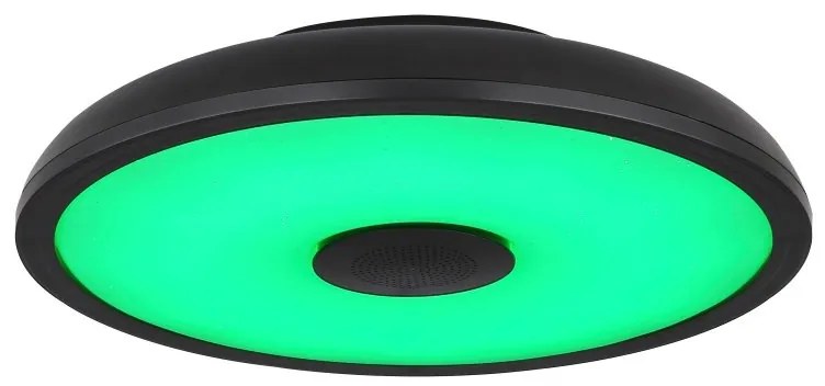 Plafoniera LED RGB cu telecomanda si difuzor RAFFY negru
