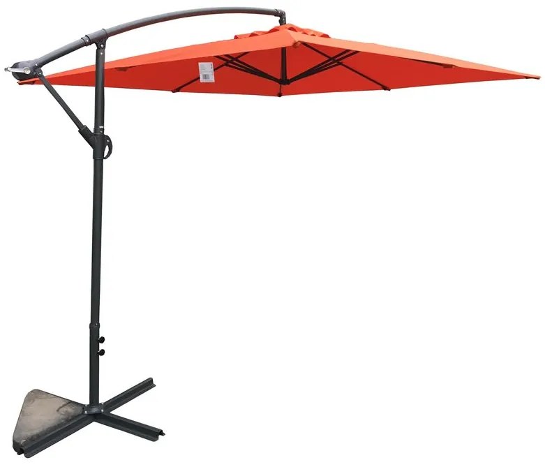 Umbrelă de grădină metalică 270 cm - teracotă