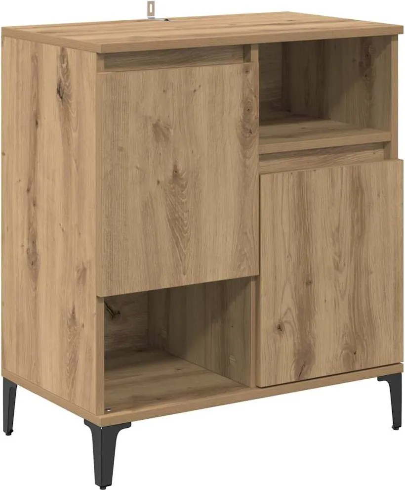 vidaXL Bufet Stejar Artizanal 60 x 35 x 70 cm Lemn compozit