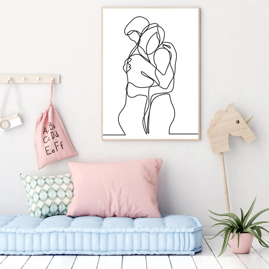 Poster - Dragoste dintr-o linie (A4)