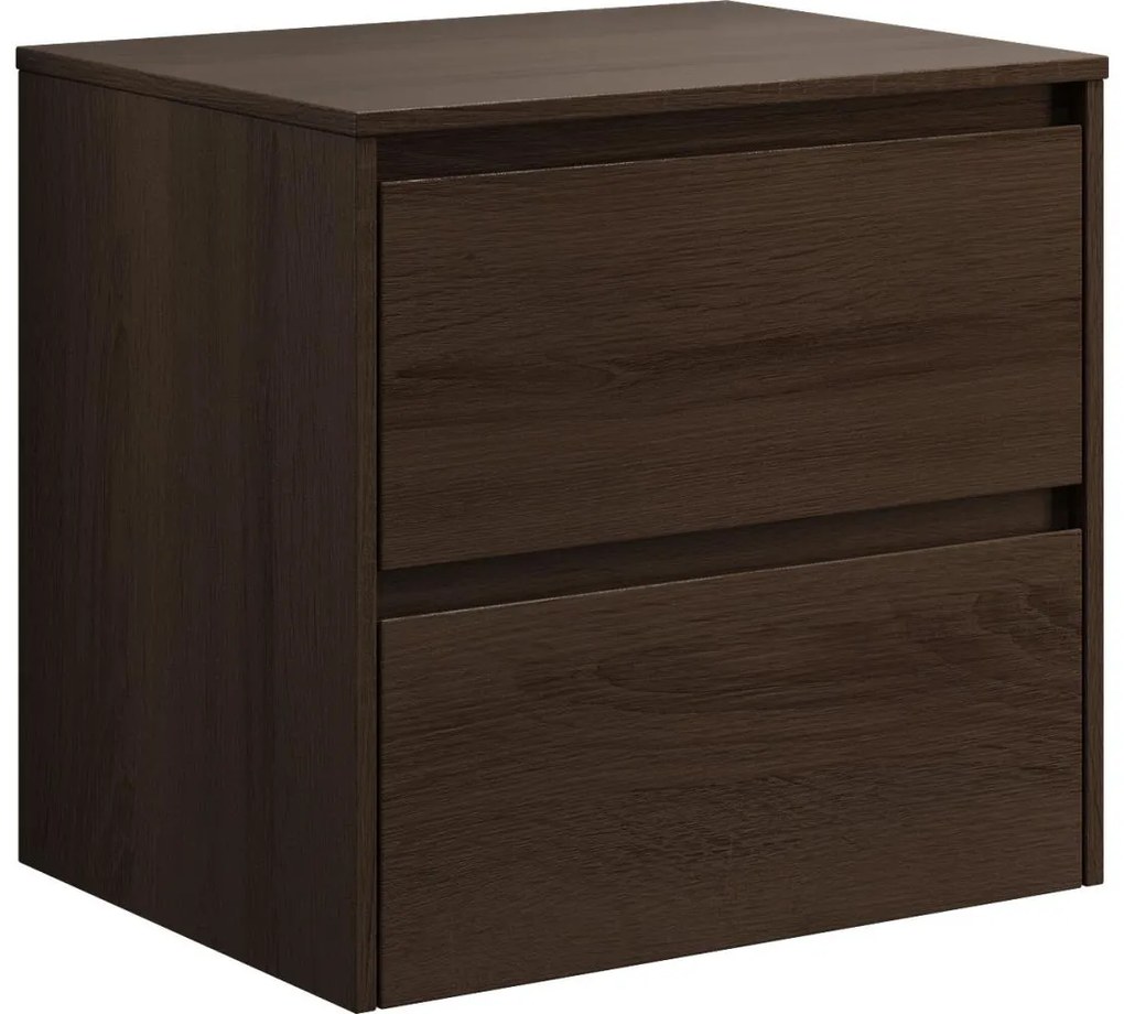 Dulap de baie TRONDHEIM pentru chiuvetă, 60 cm, finisaj nuc