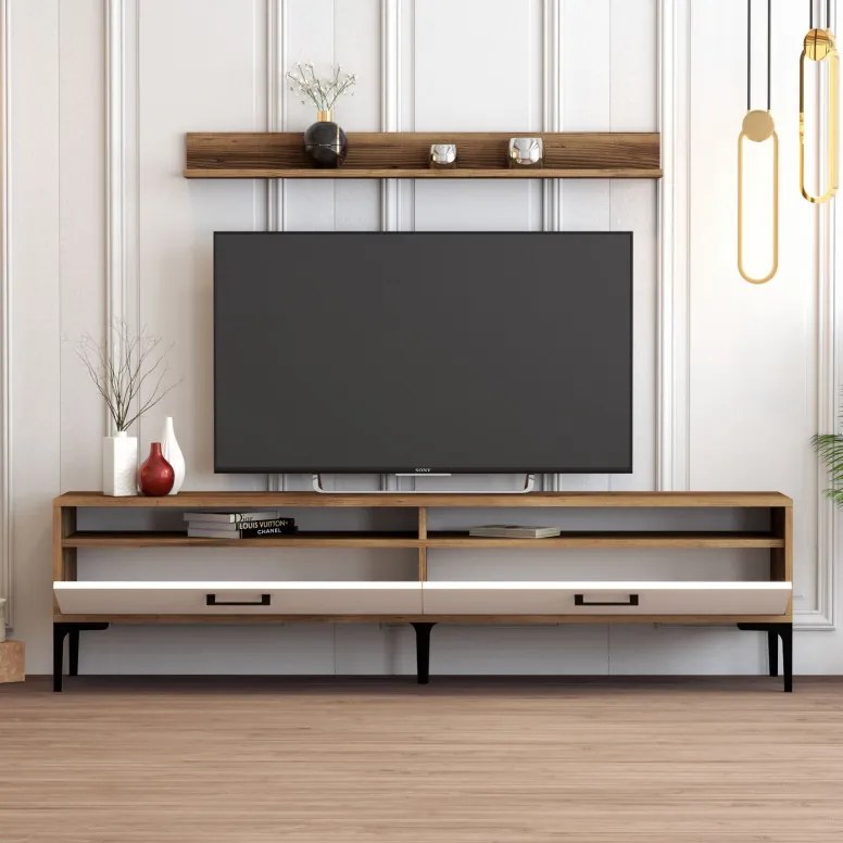 Comoda TV Istanbul - Walnut, Alb