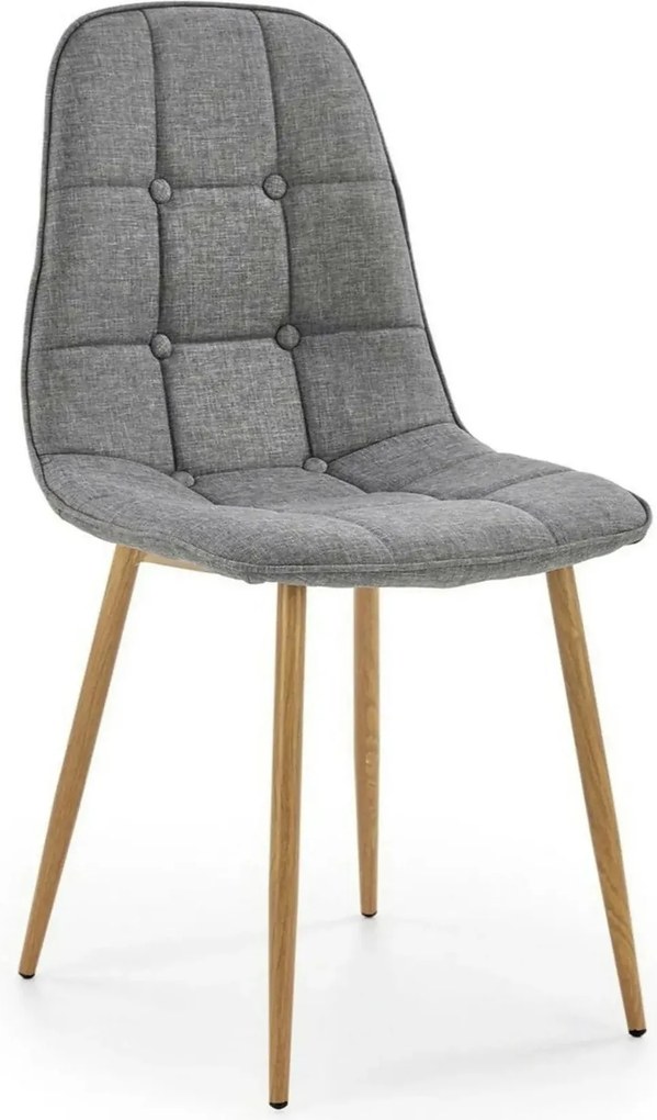 Scaun K316, gri/stejar, stofa clasica/metal, 44x56x87 cm