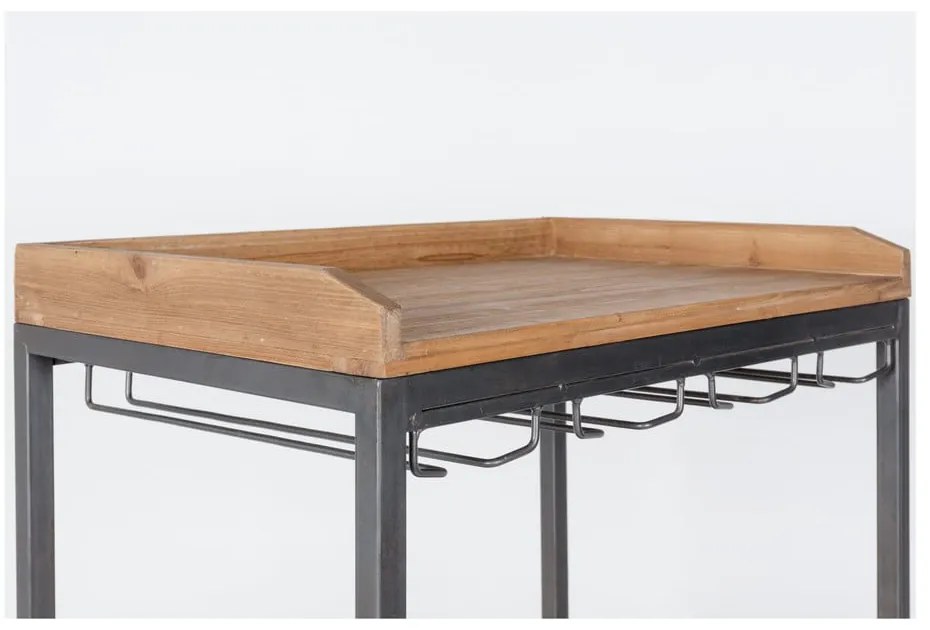 Suport din lemn pentru sticle vin White Label Edgar