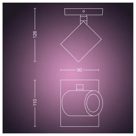 Spot LED RGBW dimabil Philips Hue ARGENTA 1xGU10/4,2W/230V