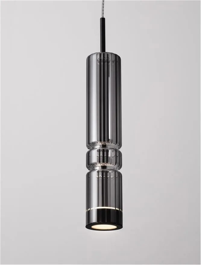 Pendul LED design modern BENTO gri fumuriu