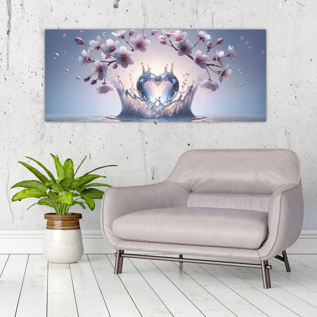 Tablou - Inimă de diamant (120x50 cm)