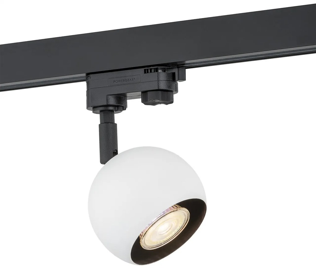 Spot pe sina MURI alb / Accesoriu pentru sinele trifazate ARGON T-RACK