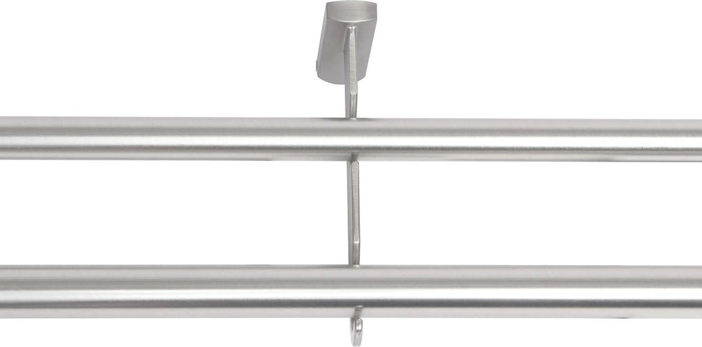 Galerie dubla extensibila perdea/draperie TWILIGHT - Nichel Mat 121.9-233.5 cm
