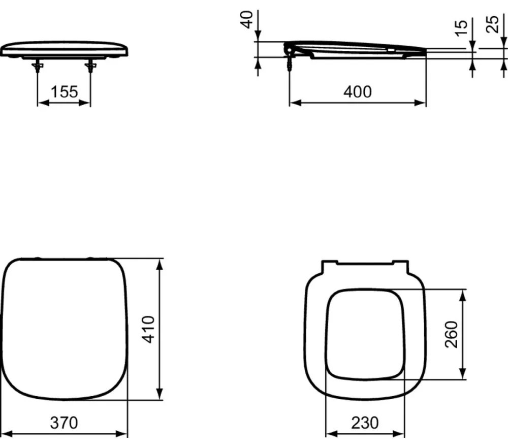 Capac wc soft close duroplast Ideal Standard Esedra alb