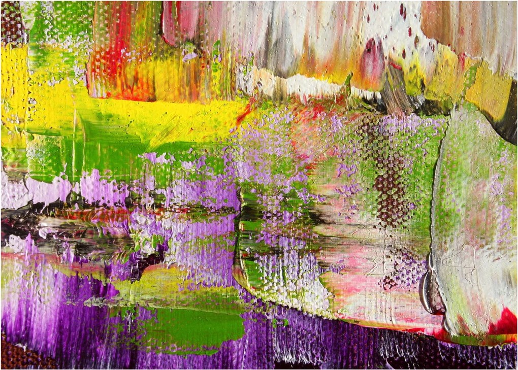 Tablou pe sticlă cu abstracție - pictura (70x50 cm)