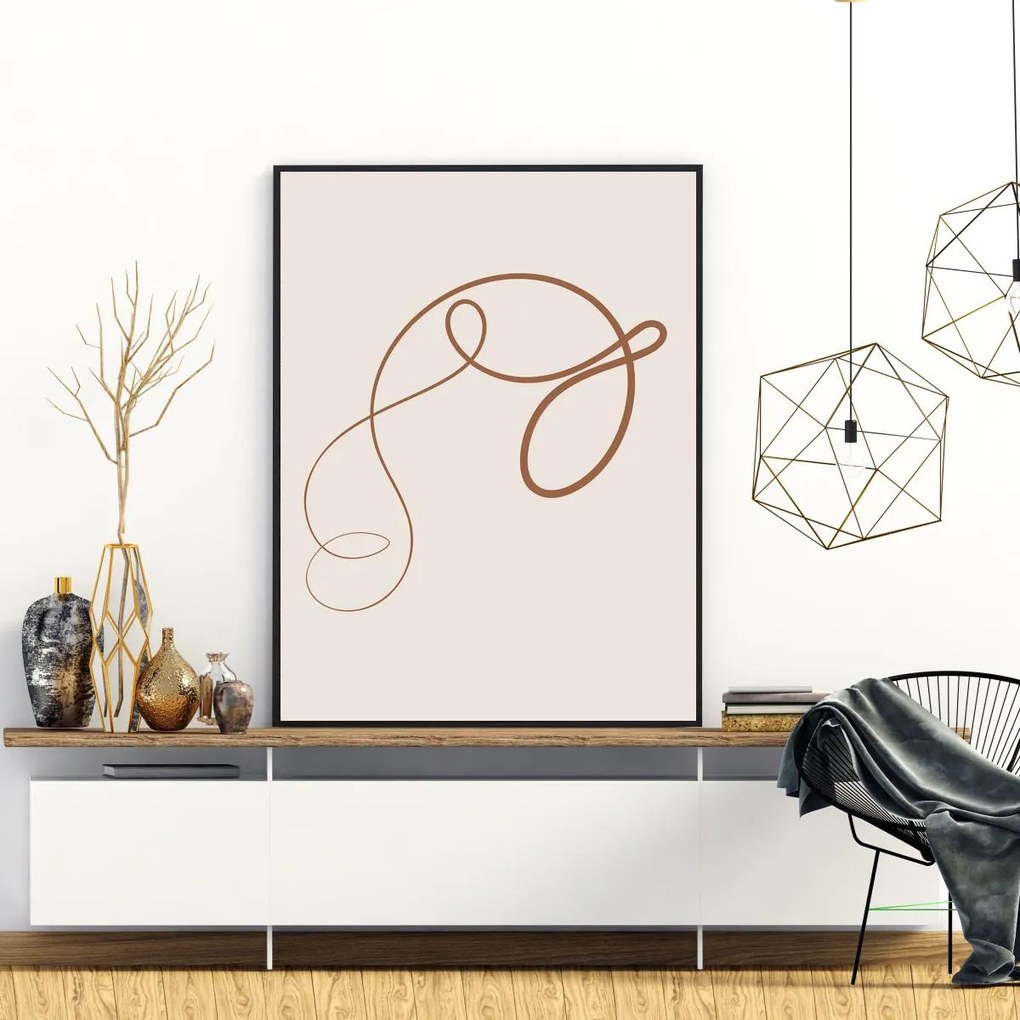 Poster - Abstracție cu linii (A4)