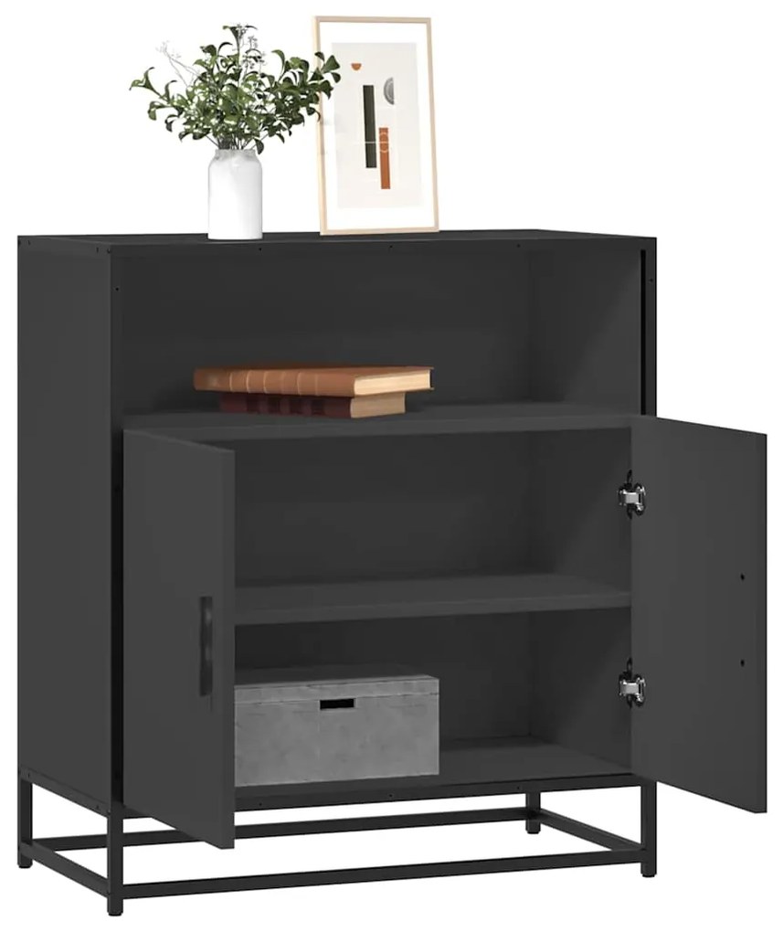 vidaXL Bufetă neagră 68x35x76 cm lemn prelucrat