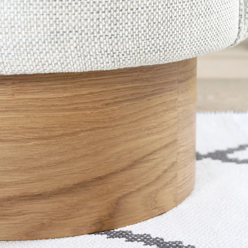 Barren Pouf Stool Gri deschis
