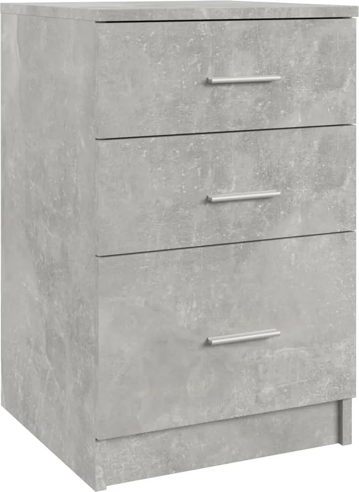 vidaXL Noptieră, gri beton, 40x40x63 cm, lemn compozit
