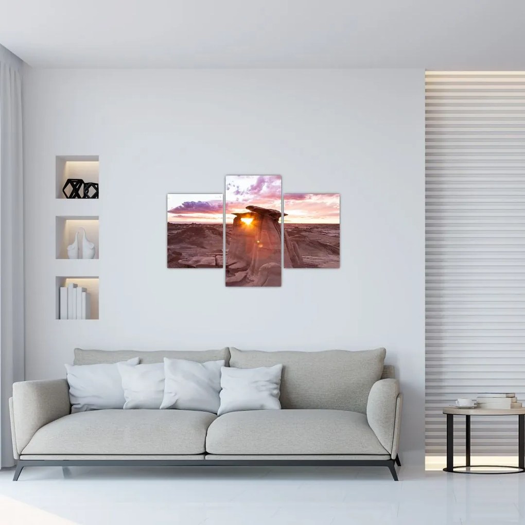 Tablou - Apus de soare în deșert (90x60 cm)