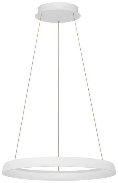 Lustra circulara aluminiu alb LED CCT OVIA 60cm