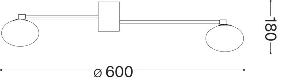 Lustră LED aplicată Ideal Lux HERMES 3xG9/3W/230V d. 60 cm alb