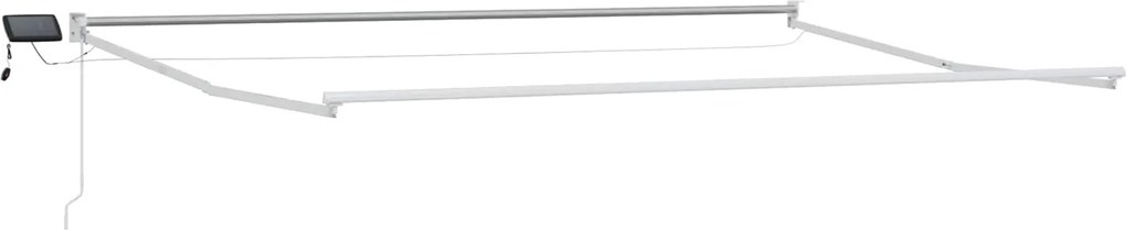 vidaXL Cadru copertină retractabil electric Alb 5 x 3 m Aluminiu