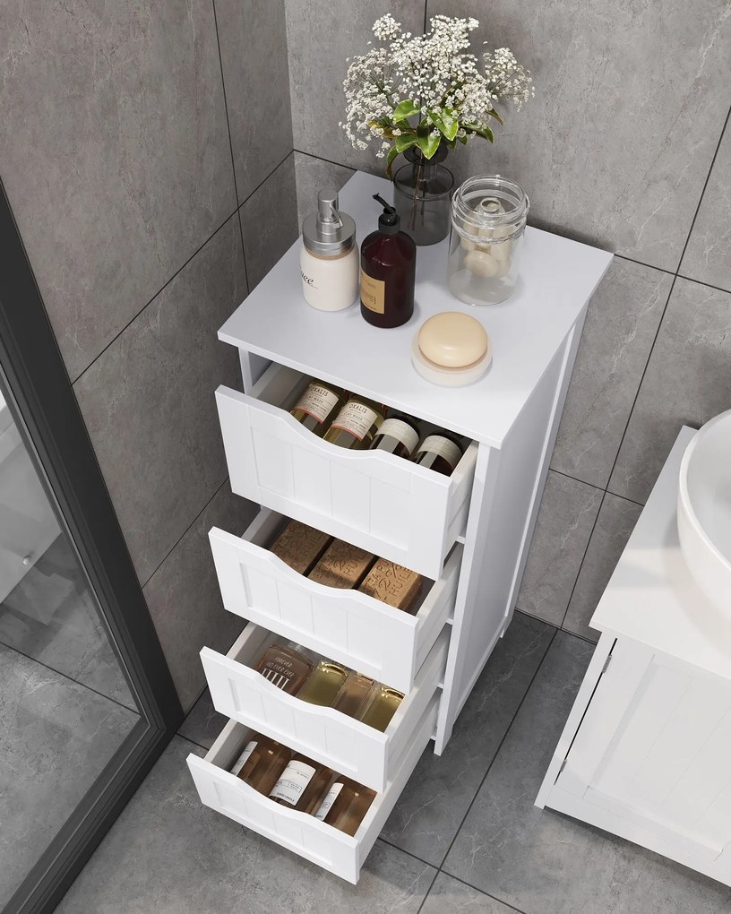 Dulap baie LEHAC 30x82 cm, albă