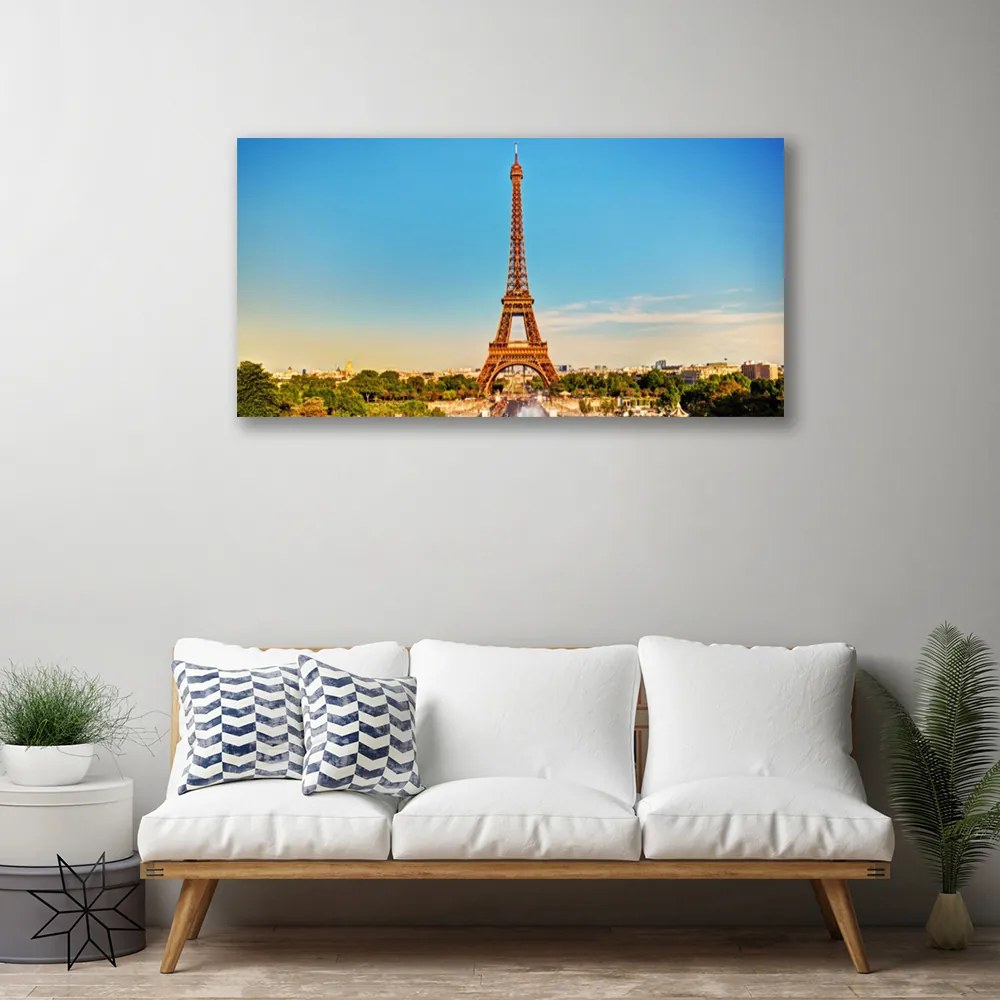 Tablou pe panza canvas Turnul Eiffel Paris Arhitectura Brown