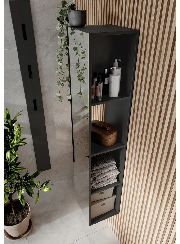 Dulap de baie gri antracit 31x144 cm Vasio – Germania