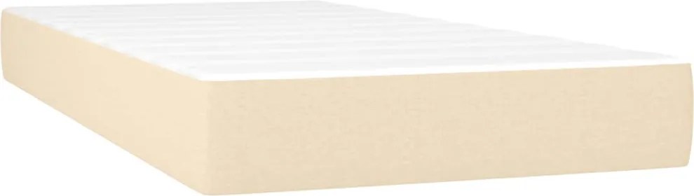 vidaXL Saltea cu arcuri buzunar, fermitate medie, crem, 90x190x20 cm, textil