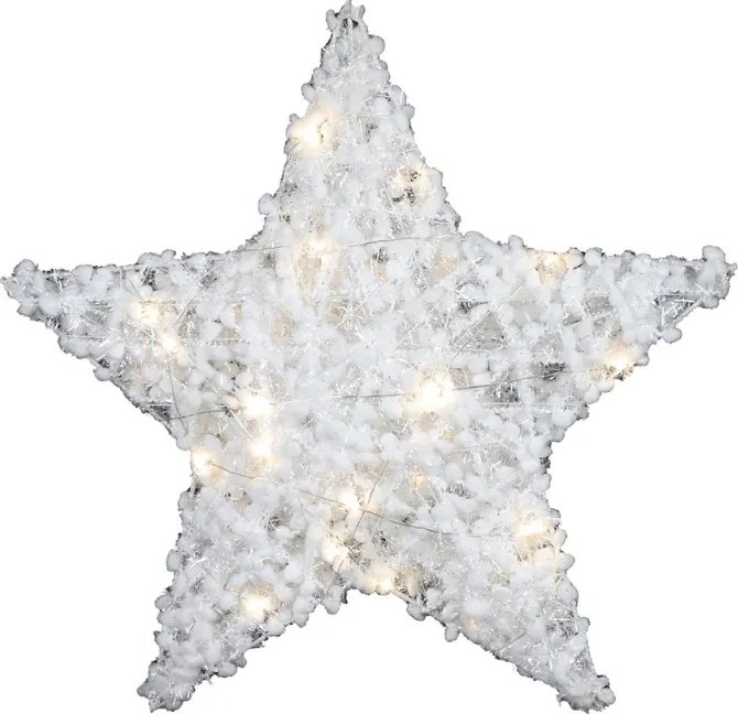 Decoratiune de Craciun stea FROSTELLE cu iluminare LED 38 cm, alba