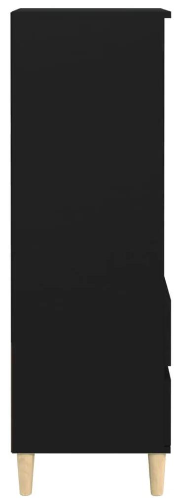 Dulap inalt, negru, 40x36x110 cm, lemn compozit 1, Negru