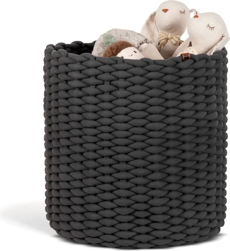 Coș de depozitare din material textil ø 40x40 cm Peach Skin Round XL – Bigso