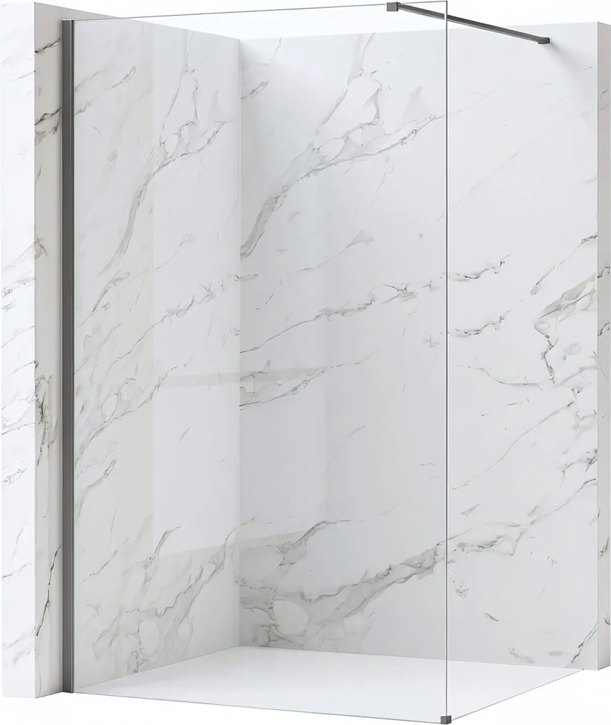 Paravan de dus Rea Flexi Transparent / Titan 80